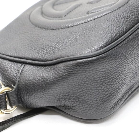 Gucci Pebbled Calfskin Small Soho Disco Bag - Black - Picture 9 of 16